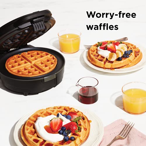 Chefman AntiOverflow Belgian Waffle Maker w/Shade Selector, Stainless