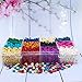 Over 2,400 Ceramic Pony Beads for Jewelry Making with Free Genuine Leather Cord Necklace - Handmade Colorful Premium Quality Craft Bead Kit - Unique Craft Supplies