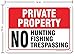 Private Property No Hunting Fishing Trespassing Sign, 10x14 Inches, Rust Free .040 Aluminum, Fade Resistant, Made in USA