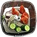 Tri-Blade Spinning Vegetable Salad Slicer - Be a Master Chopper Dicing Salads in Seconds - Fruits Onions herbs Meat Eggs - Includes an Egg Separator