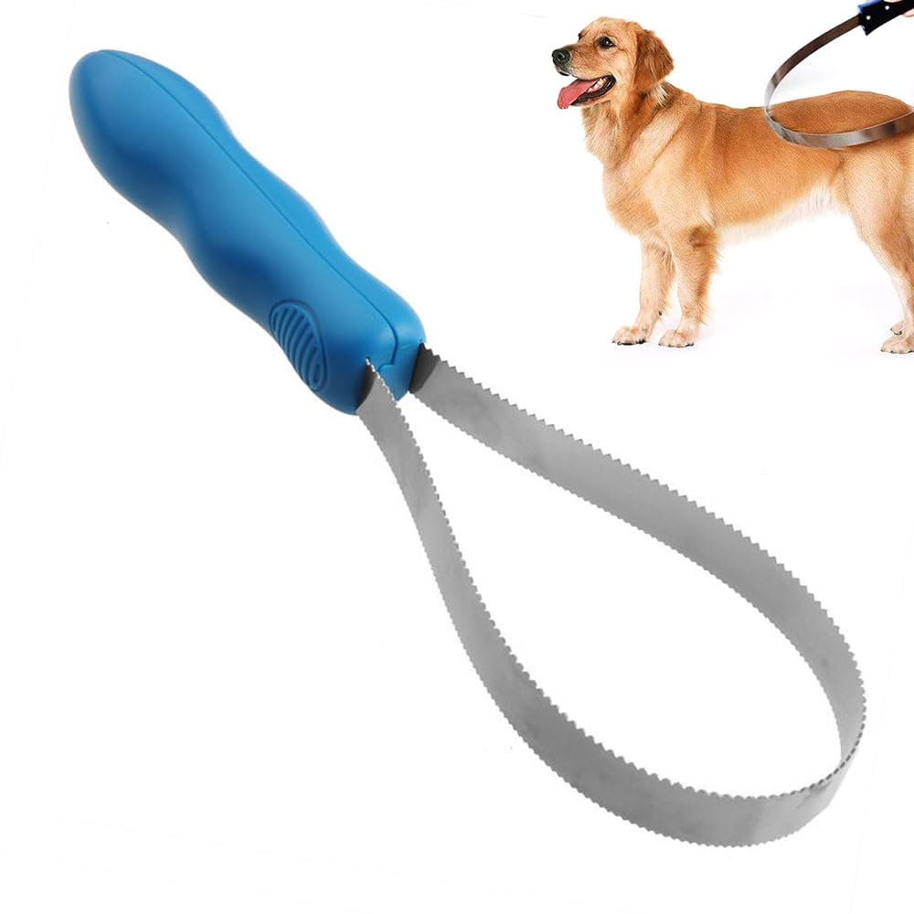 EiEiFiFi Dog and Cat Grooming Tool - Deshedding Loop Brush with Double-Sided Blade