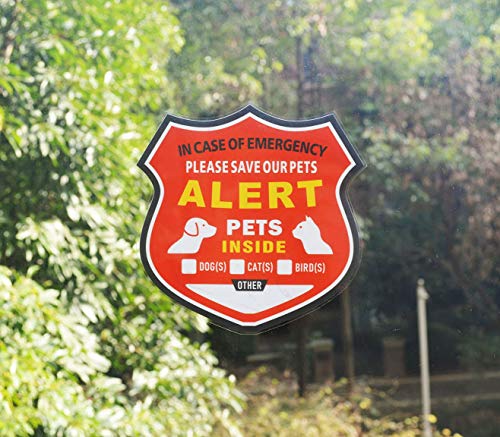 image for WINGKIND Pet Alert Stickers -Emergency Pets Rescue Stickers Static Cli