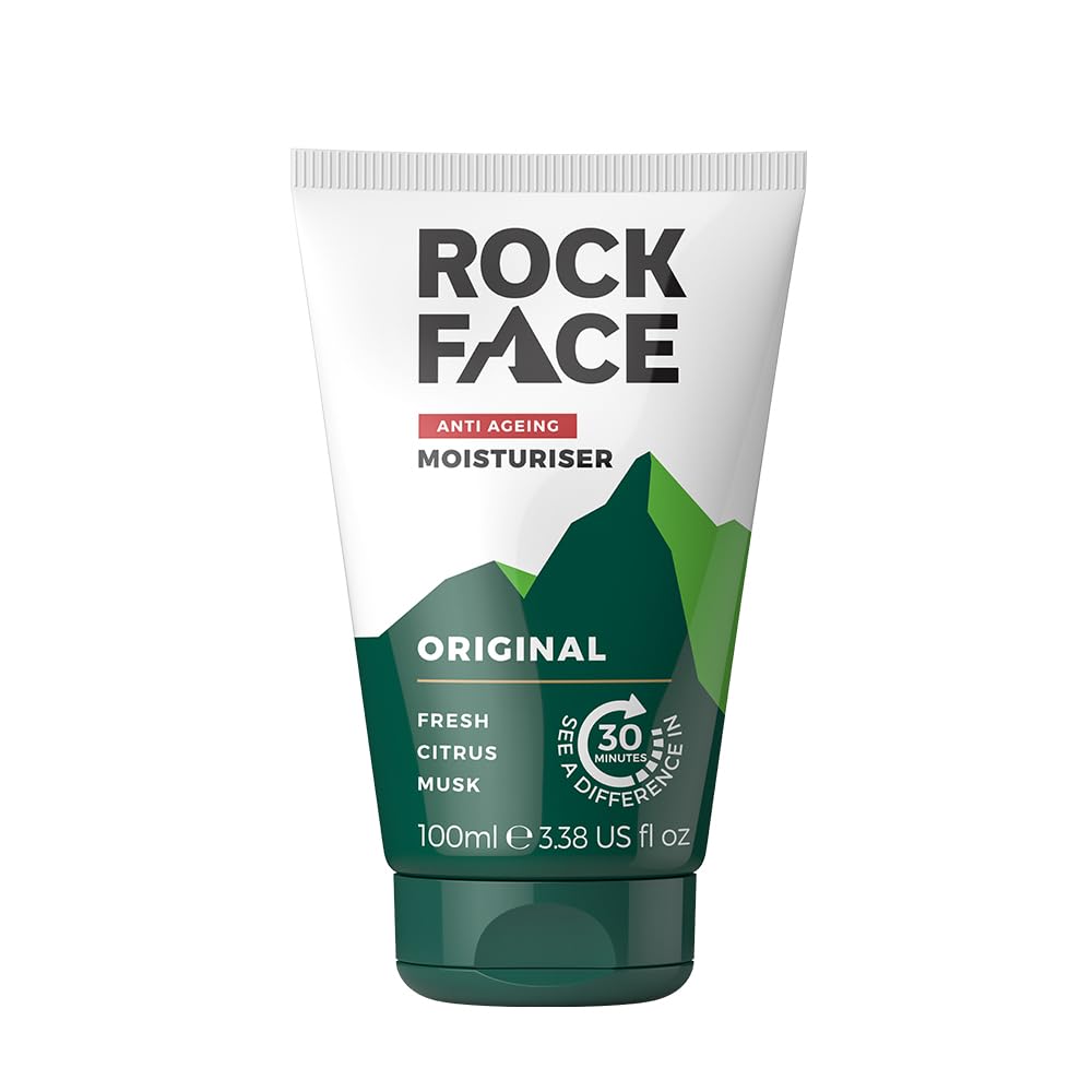 Rock Face Mens Moisturiser - Anti Ageing, Fast Absorbing Face Cream, 100ml, Combats Signs of Ageing, Fresh Citrus Scent — image 1