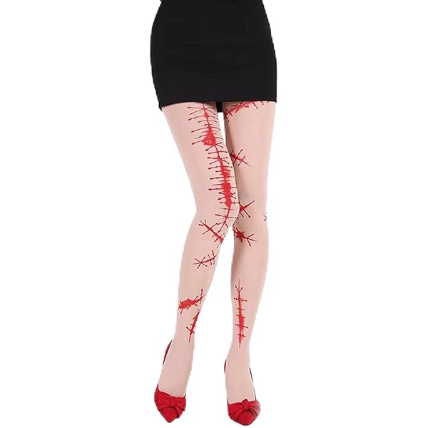 Halloween Leggings Mit Blut-Motiv - Blickdicht, High-waist, Gruselig Cool