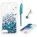 ZSTVIVA LG Stylo 3 Case, Liquid Glitter Case Bling Sparkle Flowing Love Heart Cover Dual Layer Clear TPU Bumper Shockproof Drop Skin for LG Stylo 3 Blue Mandala Totem Flower