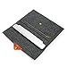 Lavievert Gray Felt Case Bag Sleeve Protector with Authentic Triangle Leather Flap and Copper Metal Corner for Apple 11