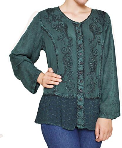 Deep Aqua Blue Tunic w/Lace – Small size #216732