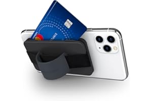 Sinjimoru Cell Phone Card Holder Wallet Case for Back of Phone, Secure Silicone Phone Stand. Card Zip 2