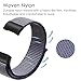 For Fitbit Charge 2 Band, Fintie Nylon Sport Loop Breathable Nylon Replacement Strap Wrist bands with Adjustable Closure for Fitbit Charge 2 HR Smart Fitness Tracker, Midnight Blue