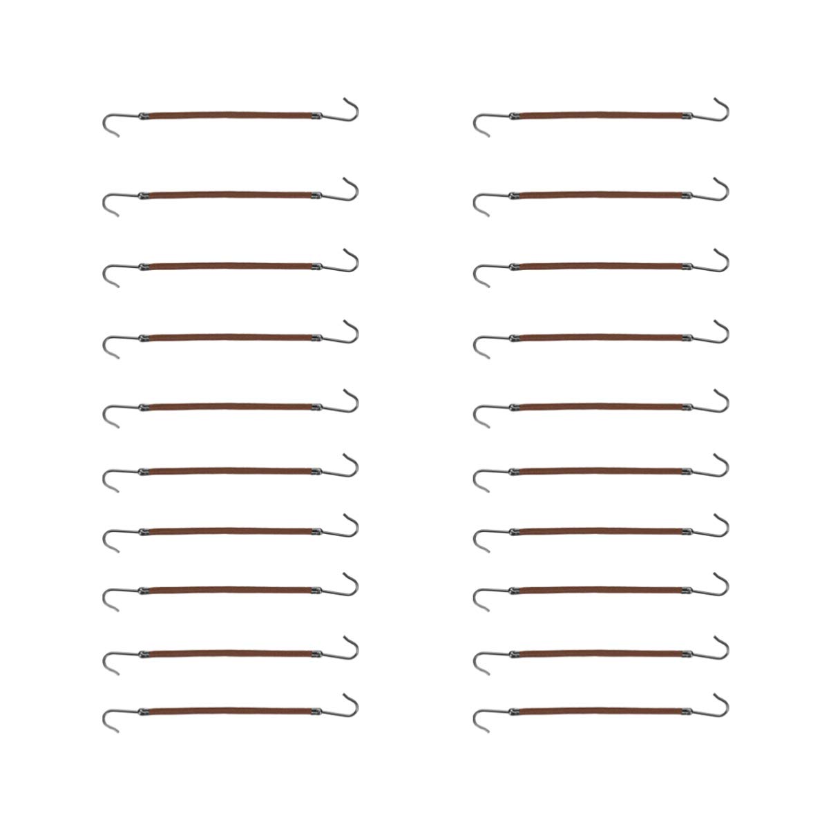 Minkissy 20Pcs Bungee Hair Ties, Coffee Ponytail Hooks Bungee Hair Claws Headbands Tools Hair Styling Accessory for Girls Teens