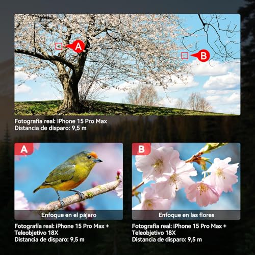 Evil Eye 18X Telephoto Lens, BAK4 Prism, FMC Coated, Dual Mode with Tripod, Compatible with iPhone 12-17 Series & Android, Ideal for Travel, Wildlife Observation & Sports Event