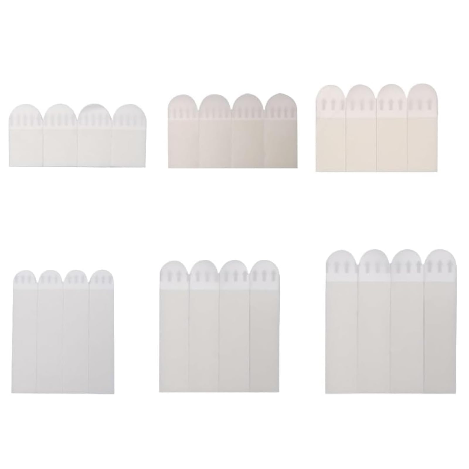 PMELCXD Large Picture Hanging Strips Heavy Duty, 72 Pairs No Nails Frame Hanging Strips 6 size Heavy Duty Hooks Double Sided Sticky Pads Photo Strips for Wall Picutre No trace double-sided tape