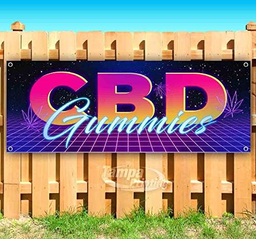 Amazon Com Cbd Gummies 13 Oz Heavy Duty Vinyl Banner Sign With