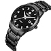 Wwoor Men's Watches Big Dial Auto Date Black Stainless Steel Strap Quartz Wrist Watch 8830 Black