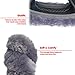 Zone Tech Plush Genuine Sheepskin Stretch- On Vehicle Steering Wheel Cover Gray Car Wheel Protector