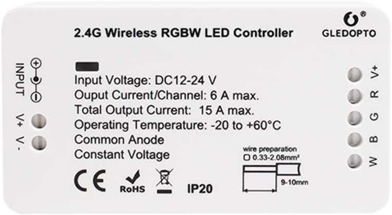 RGBW/RGBWW Full Color Change Electronic Ballast Controller ZigBee Compatible 12-24 Volt for LED Stripes und Strips, Cable Spots and 5 Wire LED Lights