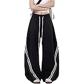 Chmnigma Wide Leg Sweatpants for Women Men Baggy Casual Joggers Barrel Sweat Pants Elastic Waist Drawstring Pants