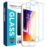 Tech Armor Apple iPhone 7, iPhone 6, iPhone 8 Ballistic Glass Screen Protector [2-Pack]