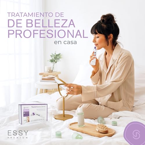 Essy Blackhead and Blackhead Sucker for Facial Cleansing (Lilac) | Deep Pore Suction, 5 Adjustable Intensity Levels, Rechargeable, 4 Suction Heads Suitable For All Skin Types