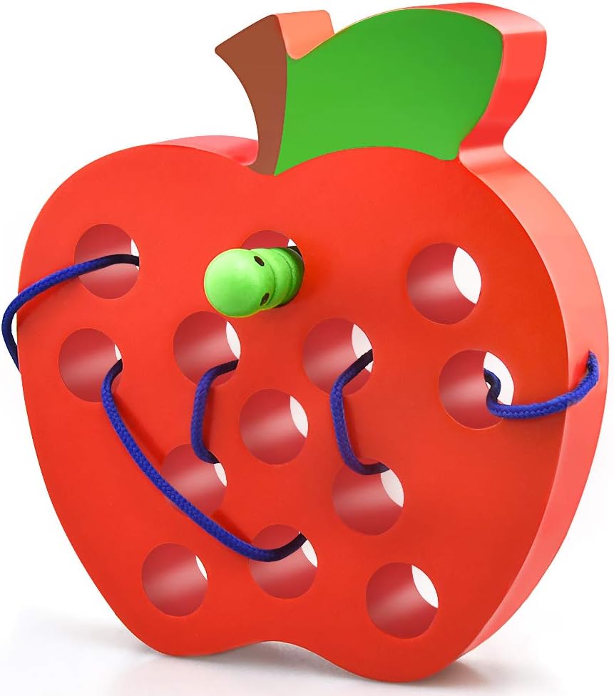 superwinky Wooden Lacing Fruit Threading Toy for Kids - Best Gift