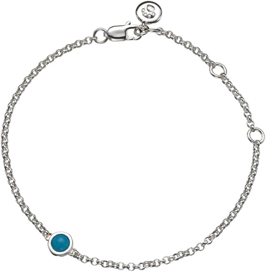 Sterling Silver and Birthstone Gem. Adjustable Jewellery Bracelets For Girls and Women. Ideal as Birthday Gift, Christmas Present, Flower Girl Gifts