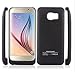 S6 edge Battery Case, NOVPEAK [U.S. Warranty] 4200mAh Portable Rechargeable Slim External Battery Backup Charger Case Power Bank Case Built-in Kickstand for Samsung Galaxy S6 edge G9250 (Black)
