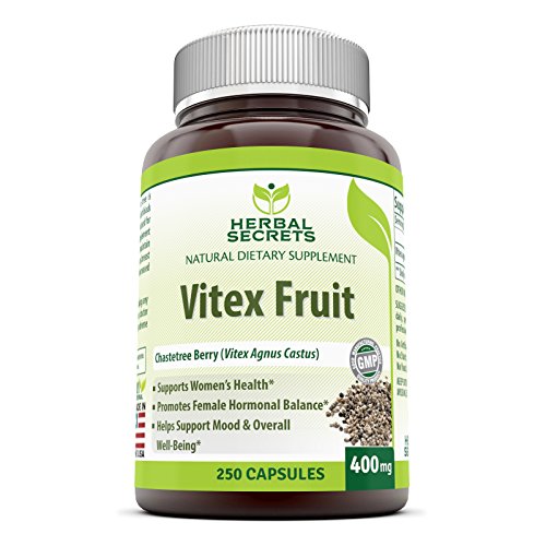 Herbal Secrets Vitex Fruit 400 Mg 250 Capsules - Women's Health Supports Hormonal Balance