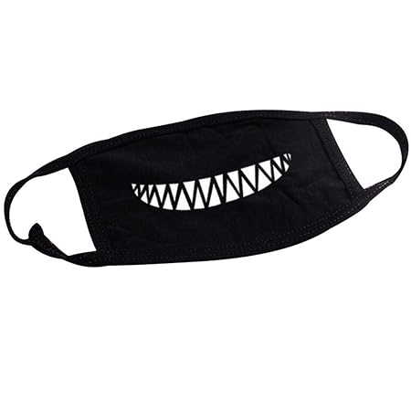 SinceY Mundmaske schwarz, Unisex mundmaske Baumwolle Anti-Staub PM 2,5 Pollen Baumwolle Earloop Gesicht X Mund-Maske für Teen