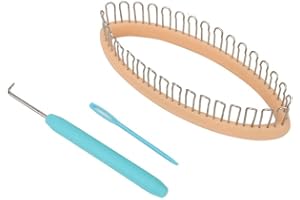 Sheens Knitter Looms Set, Socks Warmers Weaver DIY Knitting Machine with Crochet Hooks and Knitting Needles