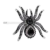 EVER FAITH Women's Austrian Crystal Gorgeous Spider Hair Clip Black Silver-Tone