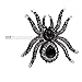 EVER FAITH Women's Austrian Crystal Gorgeous Spider Hair Clip Black Silver-Tone