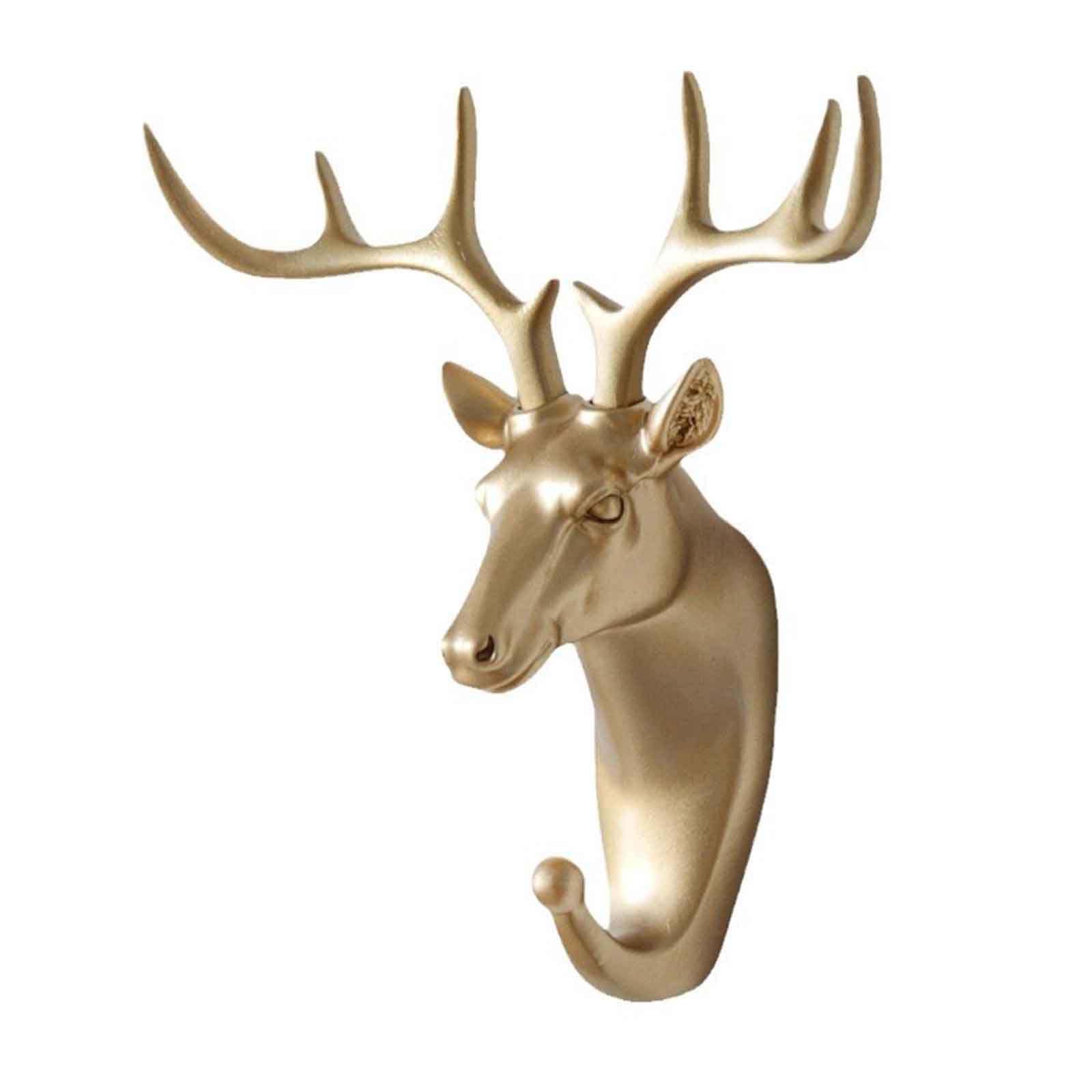 Photo 1 of DINIRUKY Decorative Animal Wall Hooks Single Hook Hanger Rustic Animal Coat Hat Towel Key Holder Hooks Decorative for Bags Rustic Chic Home DecorativeDeer Head Design (Deer)