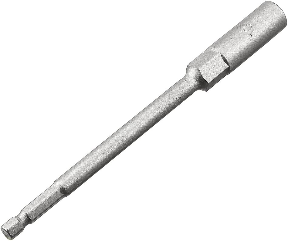 Sourcingmap 1/4" Quick-Change Hex Shank 10mm Nut Setter Driver Drill Bit, 150mm Length, Metric No-Magnetic - Image 3
