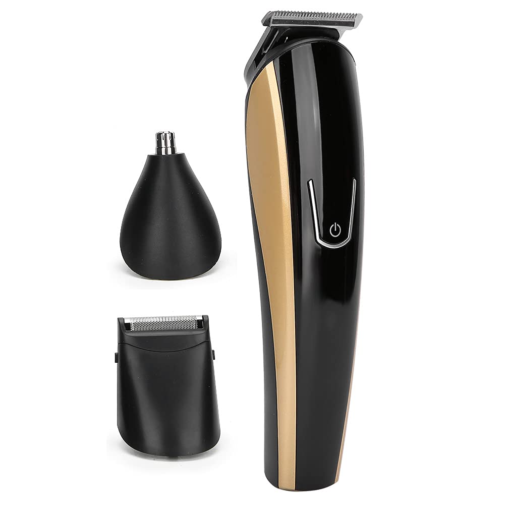3-in-1 Hair Clipper Shaver with 4 Guide Comb Used for Beard Shaving/Hair Cutting/Nose Hair Trimming, Electric Hair Trimmer with 360 Degrees Floating Head for Uniform Cutting and Shaving