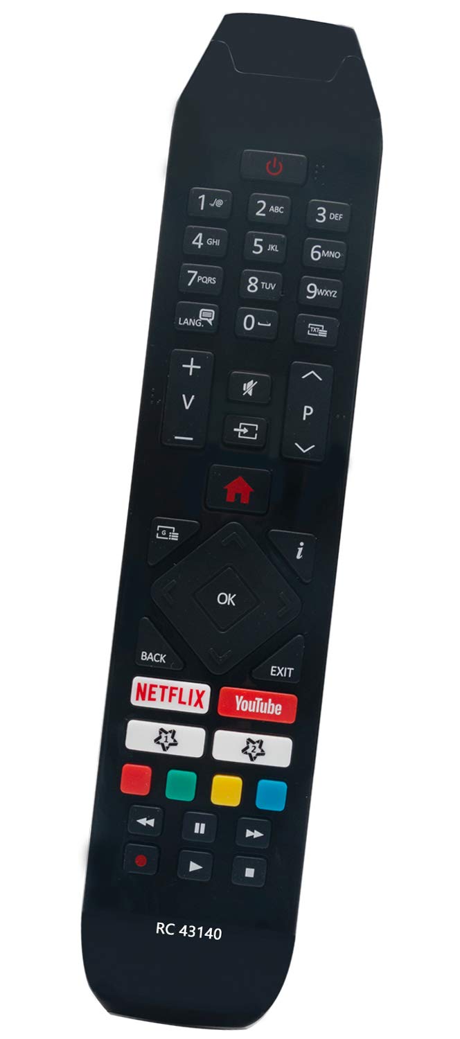 ALLIMITY RC43140 Remote Control Replace fit for Hitachi TV 43HK6001 55HL8000K 65HL7000 49HK6000 43HL8000 32HE2000 24HE2001 24HE2000 40HE4000 43F501HK6000 43HK6000