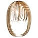 Qunlinta Clip in Bangs Hair Extensions One Piece in Fringe Bangs Hairpiece Synthetic Hair Accessories For Women Ginger Brown Mix Bleach Blondethumb 1