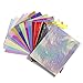 16PCS Holographic Fire Flame Nail Art Stickers Reflections Strip Tape Design Decals DIY Nail Art Decoration (Multicolor)