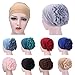 Raylans Women Flower Elastic Turban Beanie Head Wrap Chemo Cap Hat (1#)