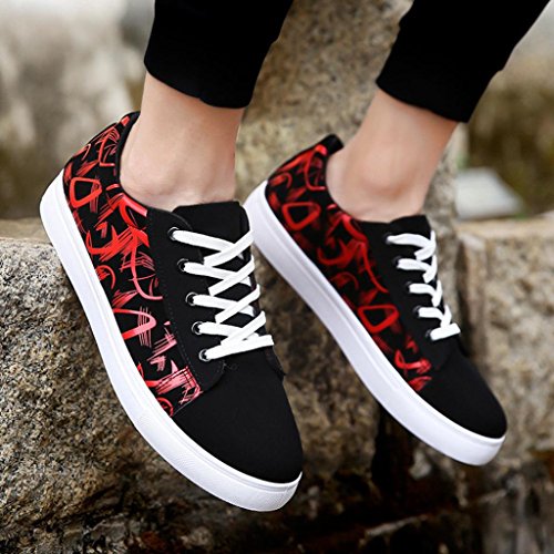 Male Oxford Shoe ,Kintaz Men's Pure Action Sport Sneaker Lace-up Casual Skate Sneaker (Red, US:11)