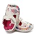 Lidiano Baby Toddler Sewing PU Leather Hook & Loop Cartoon Non-slip Sandals (12-18 Months, White)