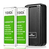 Galaxy Note 4 Battery Kit, YISHDA 2X Phone Batteries Replacement for Samsung Galaxy Note 4 [3220 mAh] with Galaxy Note 4 Spare Battery Charger [18 Month Warranty]