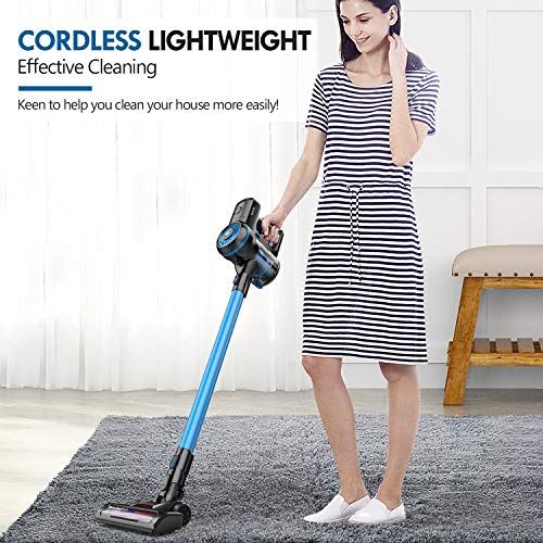 Cordless Vacuum, GOOVI Stick Vacuum Cleaner, 10KPa Powerful Cleaning