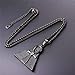 U7 Men's Pyramid Ankh Cross Pendant Vintage Black Gun Plated Rhinestone Inlaid Egyptian Jewelry