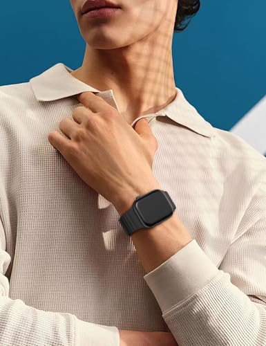 Magnetic Sport Silicone Strap Compatible with Apple Watch 38mm 40mm 41mm 42mm 44mm 45mm 46mm 49mm Men and Women, Sport Loop Strap for iWatch Series 11 10 9 8 7 6 5 4 3 3 2 1, ultra se 3 2 1