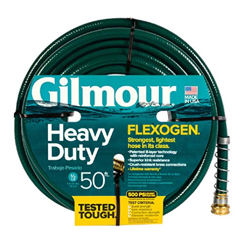Gilmour 10 Series 8 Ply Flexogen Hose 1/2 inch x 50 Feet #10-12050 Green