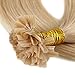 Blonde Hair Extension, Grammy 100 Strands 22 Inch Remy U Nail Tip Human Hair Extensions Light Honey Blonde #24 (0.5g/s) 50g