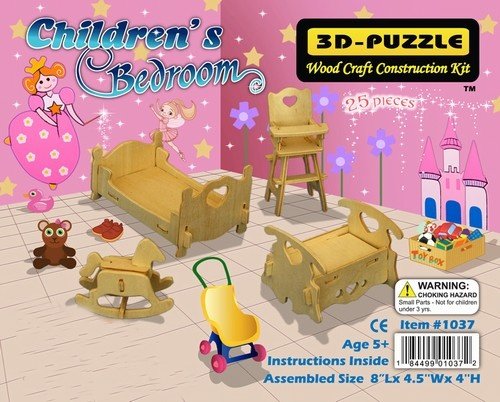 Puzzled Children's Bedroom 3D Woodcraft Construction Kit