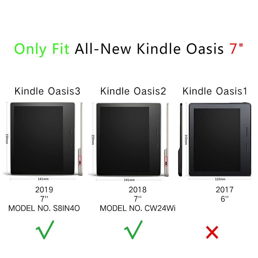 Young me Case for All-New Kindle Oasis (10th Generation, 2019 Release and 9th Generation, 2017 Release) - Slim Fit TPU Gel Protective Cover Case for All-New Kindle Oasis E-Reader 7