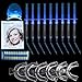 Home Professional Teeth Whitening Kit Packed with 9 Pieces Whitening Gel 6 Pieces Mouth Trays and 1pc Whitening Light Bonus Shade Guide and Using Manual