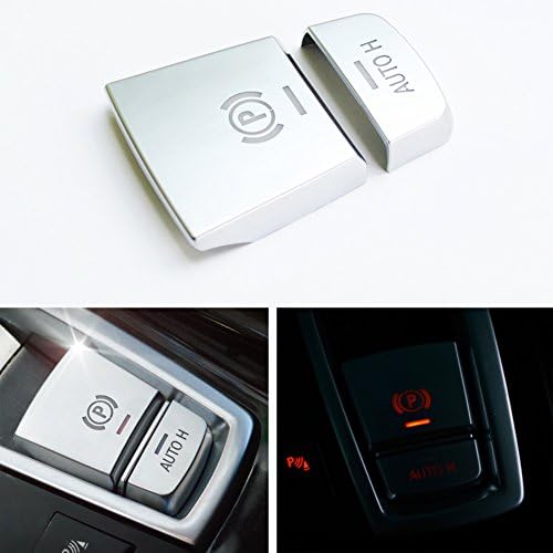 Angelguoguo Car Electronic Handbrake AUTO H Button Cover Switches Decorative Cover Trim For BMW 5 Series 6 Series 7 Series X3 X 4 X5 X 6 (BMW 7 series 2009-2014 Year)